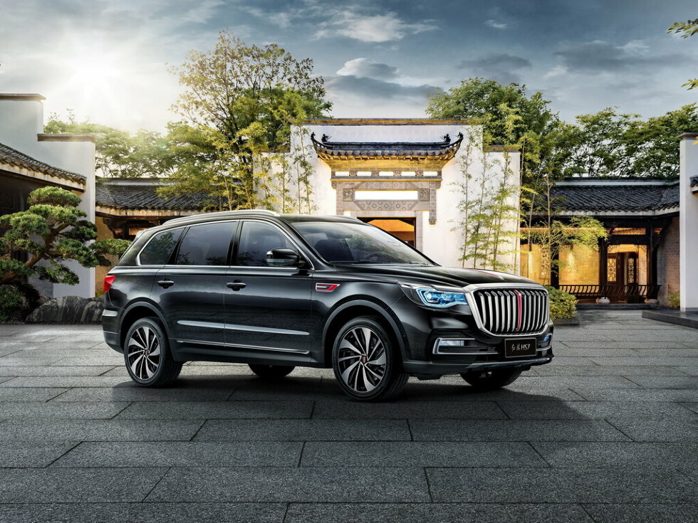 Коврики текстильные "Эксклюзив" для Hongqi HS7 I (suv / CA6500T, CA6500T1, CA6501HA6T / 5 мест) 2018 - Н.В., черные, 5шт.