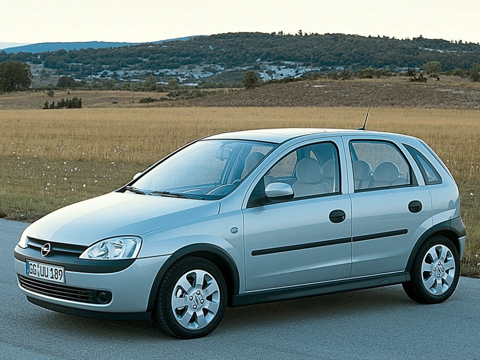 Коврики ЭВА "EVA ромб" для Opel Corsa (хэтчбек 5 дв / C) 2000 - 2003, серые, 4шт.