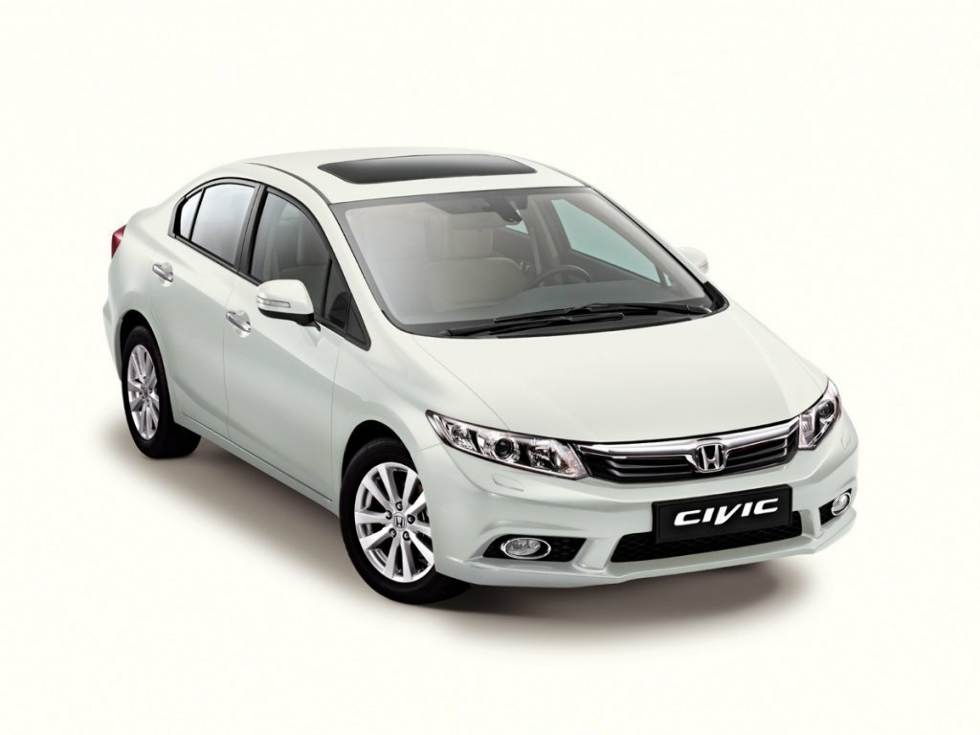 Коврики текстильные "Классик" для Honda Civic (седан / FB) 2012 - 2015, темно-серые, 3шт.